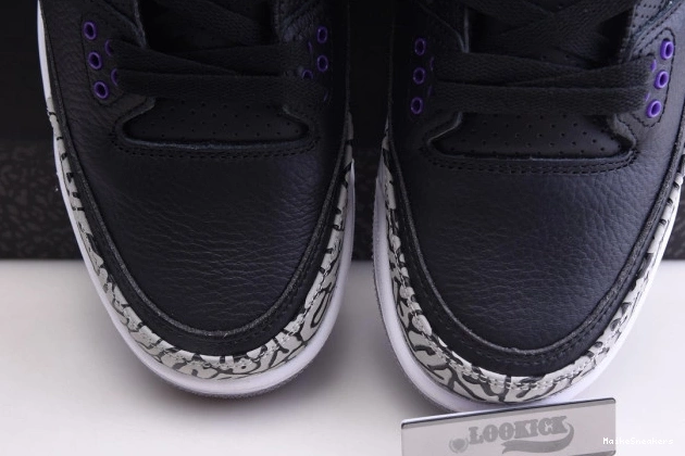 MaikeSneakers Black CT8532-050 Retro Jordan 3 Purple Court Air 0816